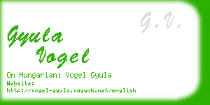 gyula vogel business card